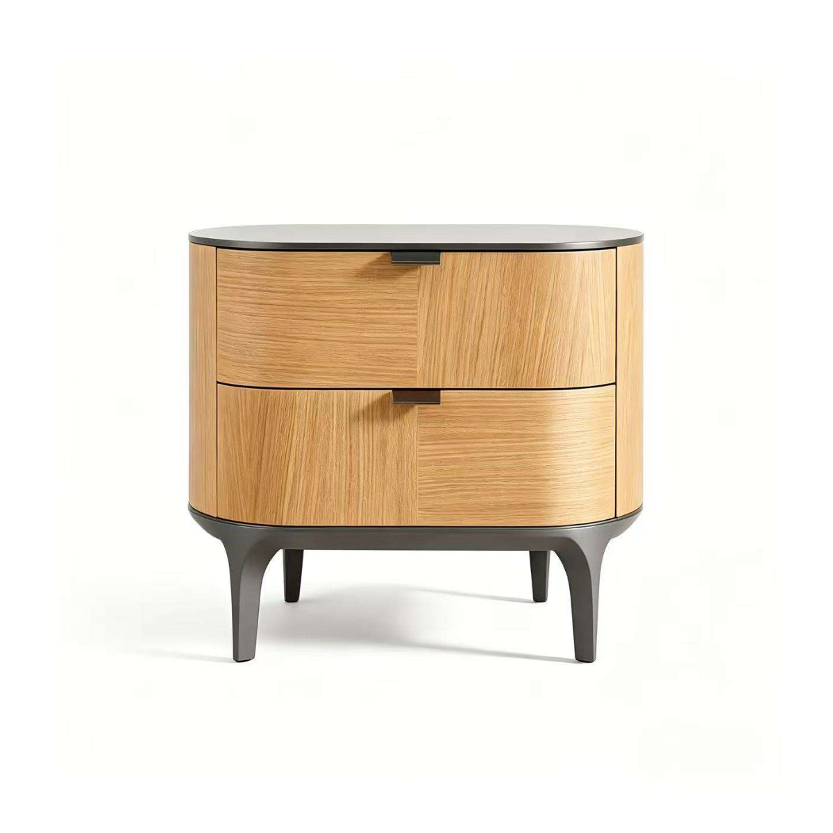 Oval Oak Nightstand